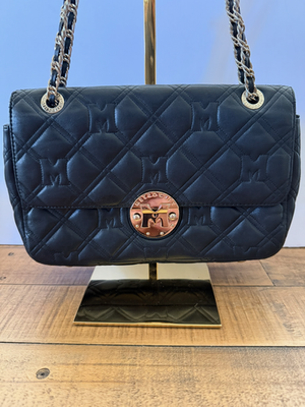 Metrocity Crossbody Bag Women's Medium Black Quilted Leather Chain Strap